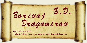 Borivoj Dragomirov vizit kartica